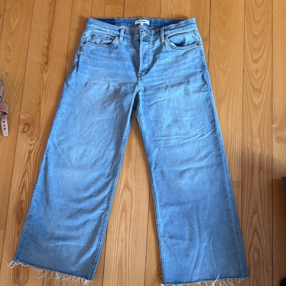 Re/Done Mid Rise Wide Leg size 30 - Picture 7 of 10